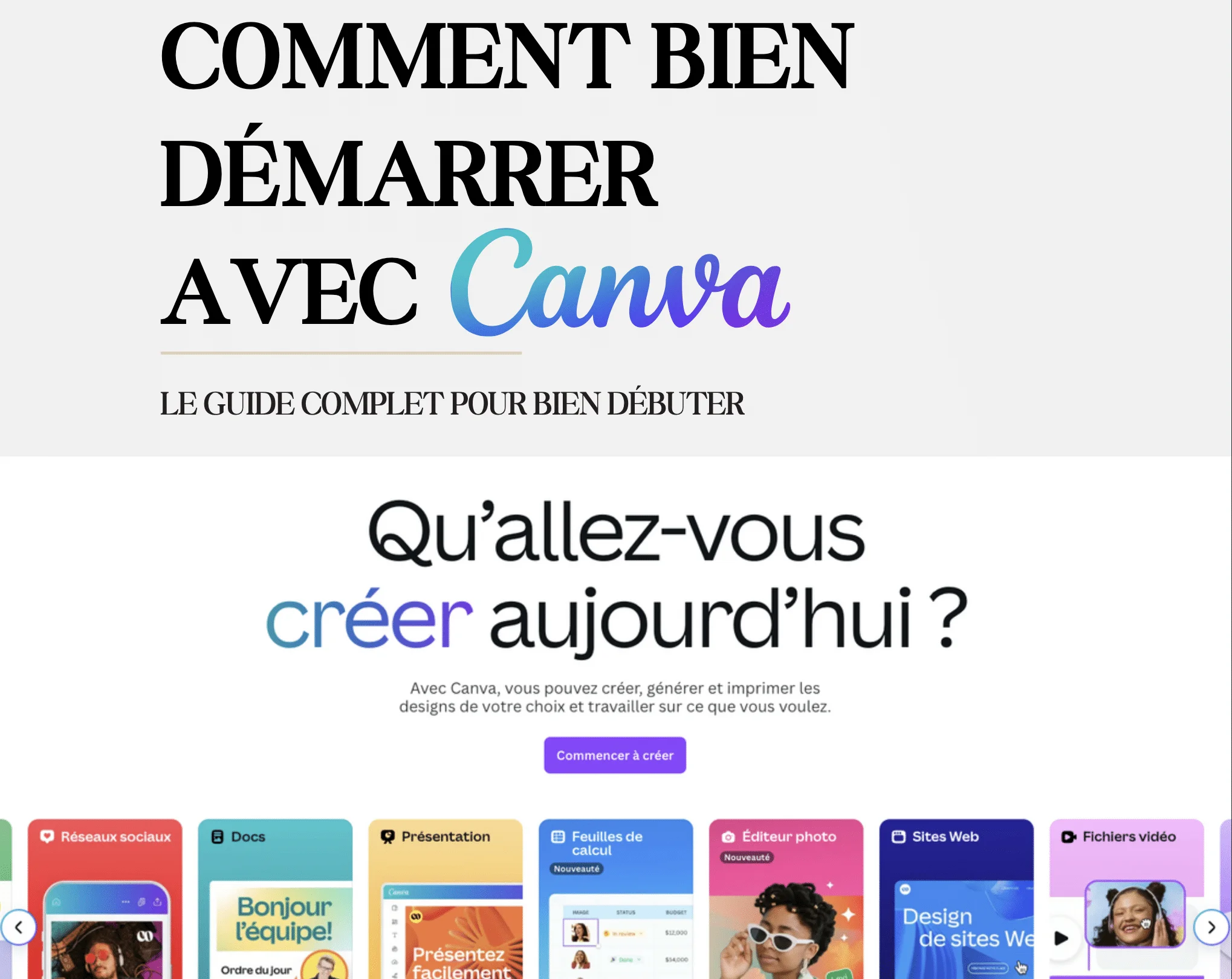 Comment bien démarrer avec Canva